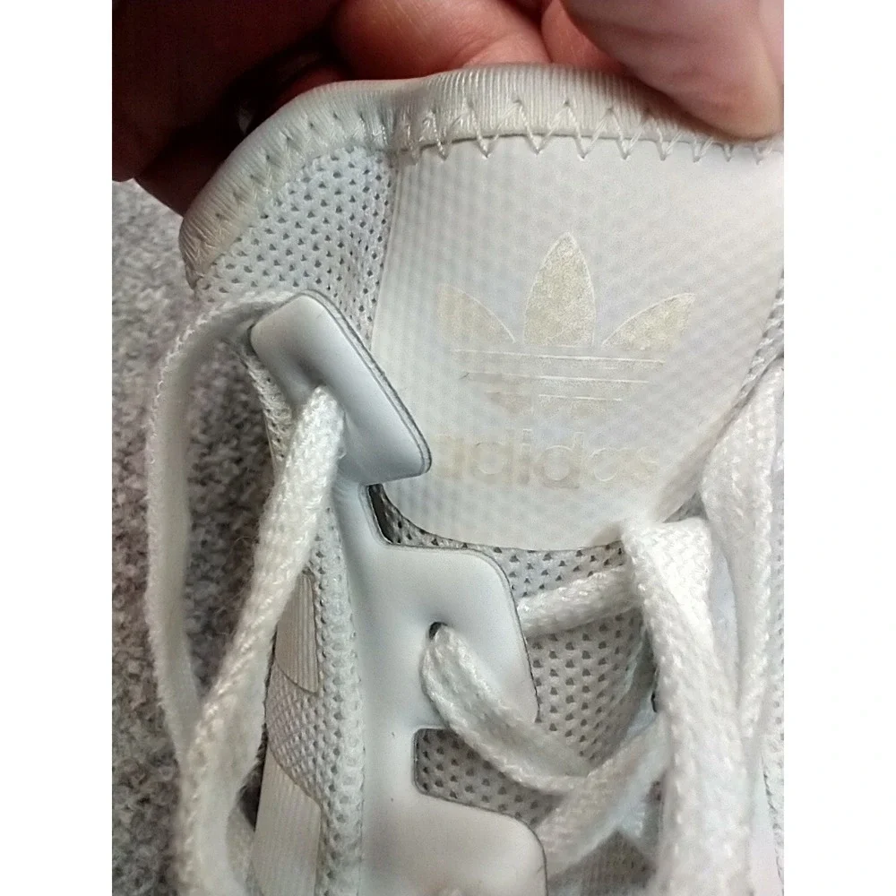 Adidas NMD R1 Mens White Mesh Boost Running Shoes Sneakers BA7245 Size 14